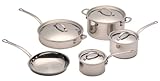 KitchenAid Five-Ply Stainless-Steel Clad 9-Piece Cookware Set