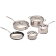 KitchenAid Five-Ply Stainless-Steel Clad 9-Piece Cookware Set