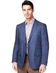 Collezione Pure Linen 2 Button Herringbone Striped Jacket