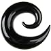 Pair of Glass Spirals: 00g Black