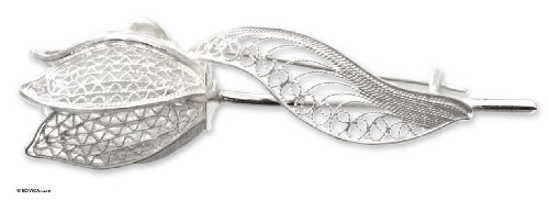 Brooch Silver Tulip 1.8 0.5 L