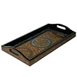 Handmade Lacquer Decorative Platter / Tray With Intricately Hand-etched Design (Thailand)