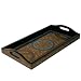 EXP Elegant Lacquer Decorative Tray with Intricately Hand-Etched Design
