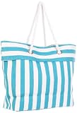 Magid Stripe Straw Beach Bag Tote