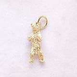 14kt Yellow Gold Bear Charm. 3-Dimensional