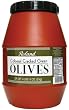 Roland Cracked Green Olives from Greece, 4 lb. 6 oz. Dry Weight in Plastic Tub