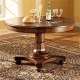 Powell Jamestown Landing Deep Cherry Pedestal Dining Table in 2-Carton