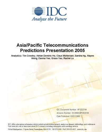 Textbook - Asia/Pacific Telecommunications Predictions Presentation 2005