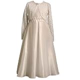 Bonnie Jean Plus Size Girls White Communion Dress jacket Set 12.5-20.5