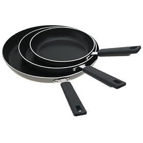 Farberware 3-Piece Nonstick Frying Pan Set with Rubberized Handles