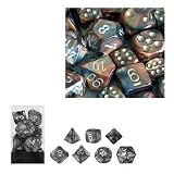 Eigenschaften Chessex 27493 / Chessex 27493 - Würfelset Lustrous gold/ silber, 7 verschiedene Würfel