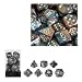 Chessex 27493 - Würfelset Lustrous gold/ silber, 7 verschiedene Würfel