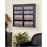 Prepac Black Medium Capacity Hanging Wall Media (DVD,CD,Games) Storage