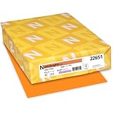 Neenah Astrobrights Premium Color Paper, 24 lb, 8.5 x 11 Inches, 500 Sheets, Cosmic Orange