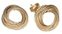 14k Yellow Gold Rope Design Love Knot Earrings