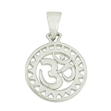 Sterling Silver Big OM Yoga Pendant