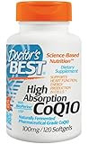 Doctor's Best High Absorption Coq10 w/ BioPerine (100 mg), 120 Soft gels