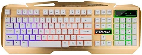 ClikWing Rainbow Backlit Wired Gaming Keyboard Motospeed Inflictor Mechanical Switches Backlit Ergonomics LED Light for Professional Gamer R7