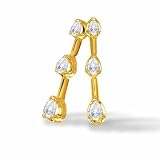 1/2 Carat Pear Shape Three Stone Pendant in 14K white gold