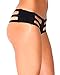 iHeartRaves Black Micro Cut Out Booty Shorts Bottoms (Small/Medium)