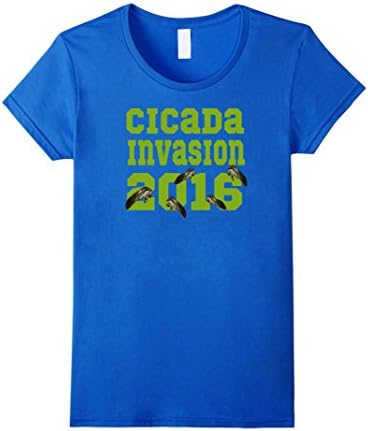 Women's Cicada Invasion 2016 T Shirt Medium Royal Blue
