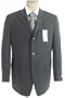 Calvin Klein Mens Single Breasted 3 Button Charcoal Gray Wool Suit - Size 48R