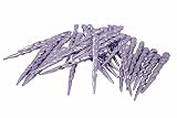 Club Pack of 36 Purple Lavender Shatterproof Icicle Christmas Ornaments 5"