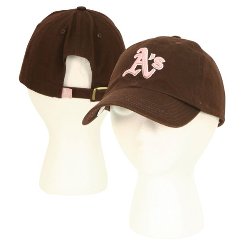 Oakland Athletics Women's Adjustable Baseball Hat - Brown / Pink