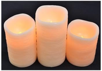 3 Piece Pillar Candle Set with Remote