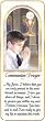 12 Mini-Bookmark Remembrances with Communion Prayer in English, 2.25" x 6" - Boy