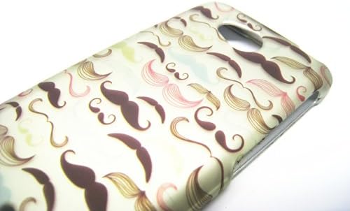 LG OPTIMUS L70 Accessories 3-items Bundle - ZiZo(TM) Hard Case Snap-on Cover CLEAR Screen Protector Shield(Ultra Clear)+Touch Screen Stylus (Mustache 2)