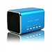 Shop4 Blue Aluminium Compact Portable Travel Stereo Speakers