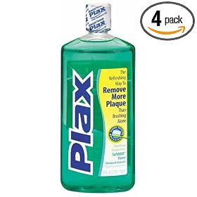 Plax Advanced Pre-Brushing Dental Rinse, Soft Mint, 24-Ounce Bottles (Pack of 4)