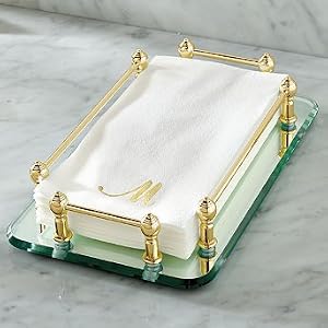 Belmont Rectangular Guest Towel Tray - Chrome - Frontgate