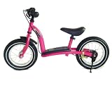bike*star 30.5cm (12 Inch) Kids Learner Balance Beginner Run Bike - Colour Pink