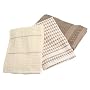 Popcorn 3-Piece Kitchen Towel Set, Taupe