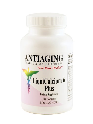 LiquiCalcium 6 Plus Made in USA - 100% Natural Vitamins - ANTI AGING Supplement