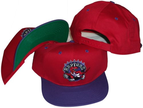 Toronto Raptors Red/Purple Two Tone Plastic Snapback Adjustable Plastic Snap Back Hat / Cap