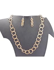 Hanfords of London Copper & Sterling Silver Handmade Chain Necklace & Earrings Set