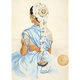Portrait of the back view of a Hindu woman wearing a head-dress, by John Joseph Fon§eca (Print On Demand)