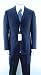New MEN'S VERSACE Collection NAVY BLUE 100% WOOL USA Sz 46R ITALY 56R 3-BUTTON, 2-BACK VENTS, HAND PICKING, PIN STRIPED SUIT