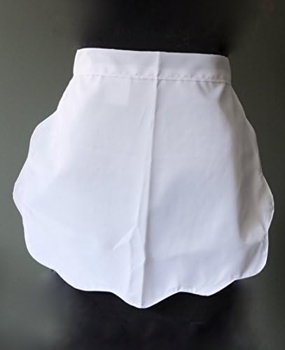 Genuine Old-Fashioned Maid or Diner Waitress Uniform White Scalloped Waist Apron