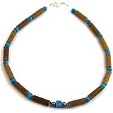 Hazelaid (TM) Child Hazelwood-Gemstone Necklace - 11" Turquoise