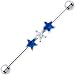 Surgical Steel Clear Blue CZ Star Industrial Barbell 37mm