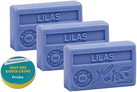 Maison du Savon - Set of 3 Arganoil Soaps 3x100g - LILAC + Sample