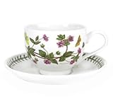Portmeirion Botanic Garden Breakfast Cup and Saucer, Set of 6, Traditional Shape
