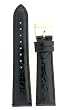 Watchband Genuine Crocodile 20mm Black