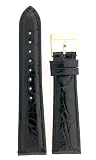 Watch band Genuine Crocodile Strap 16mm Black
