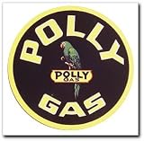 HUSKY LINERS 00080 Signpast; Reproduction Vintage Sign; Polly Gas; Round; 25.5 in. Dia.;