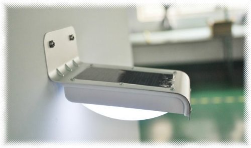 ソーラーステンレス CDS自動明暗センサー対応16LED街路灯/壁灯/街灯/防犯灯 [a270]